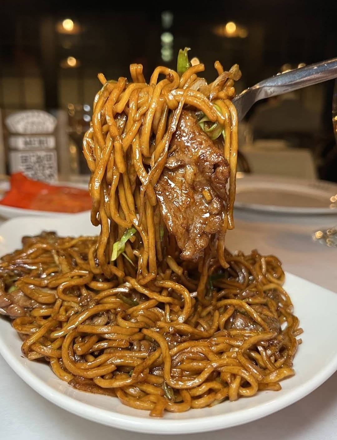 Savory Lo Mein with Beef from Brooklyn Chop House NYC