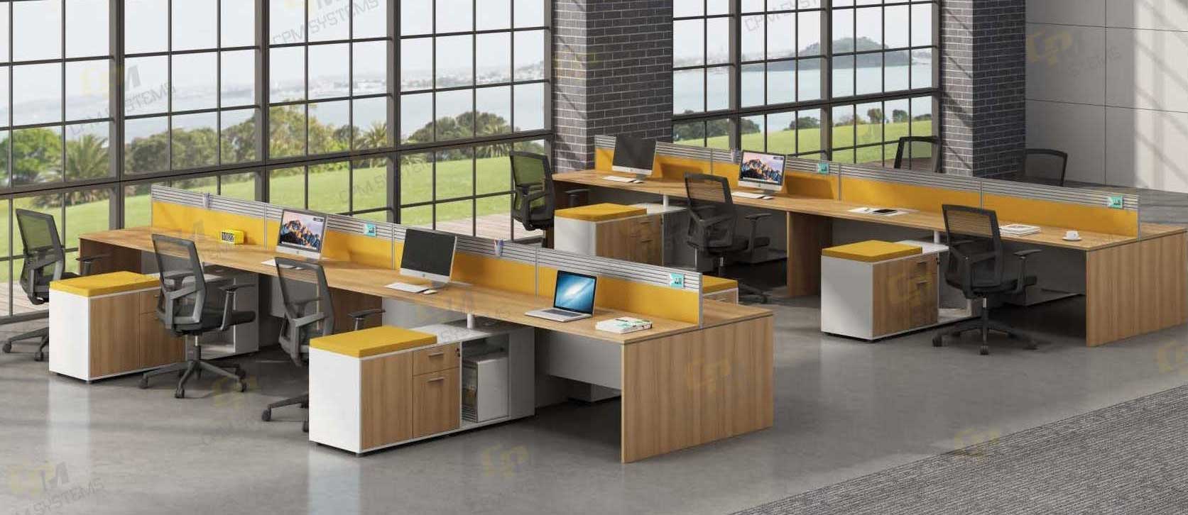 Modular office furniture consists of individual, movable components that can be easily reconfigured to suit evolving workplace requirements.