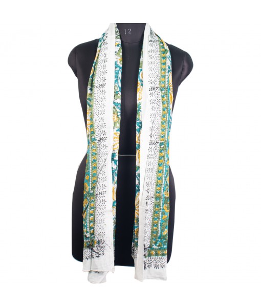 hand block print fabric scarf