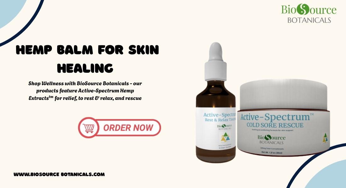 Hemp balm for skin healing