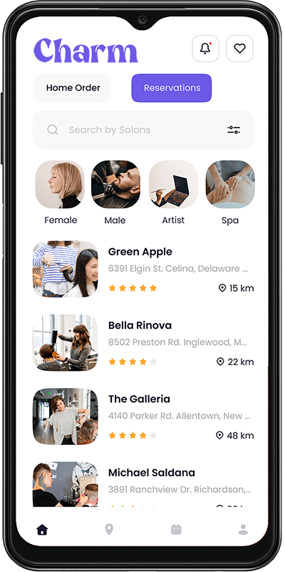 Charm Spa booking app