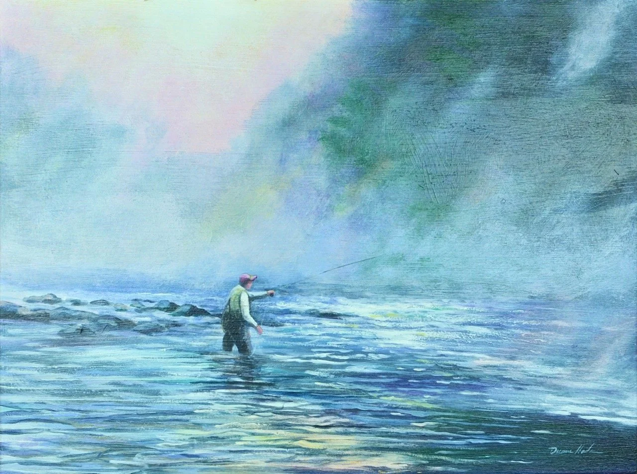 What Features Give Fly Fishing Watercolor Paintings Meaning?