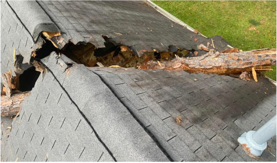 Roof storm damage repair in Tulalip Bay