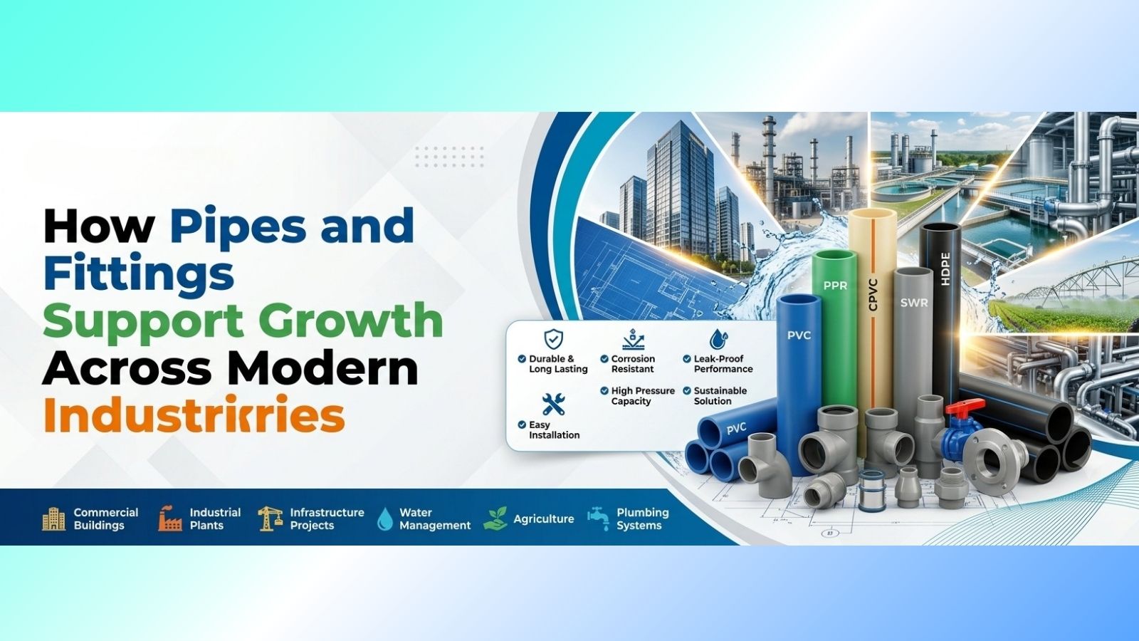 How Pipes and Fittings Support Growth Across Modern Industries