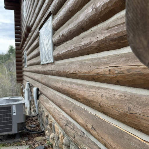 log cabin rotten log repair