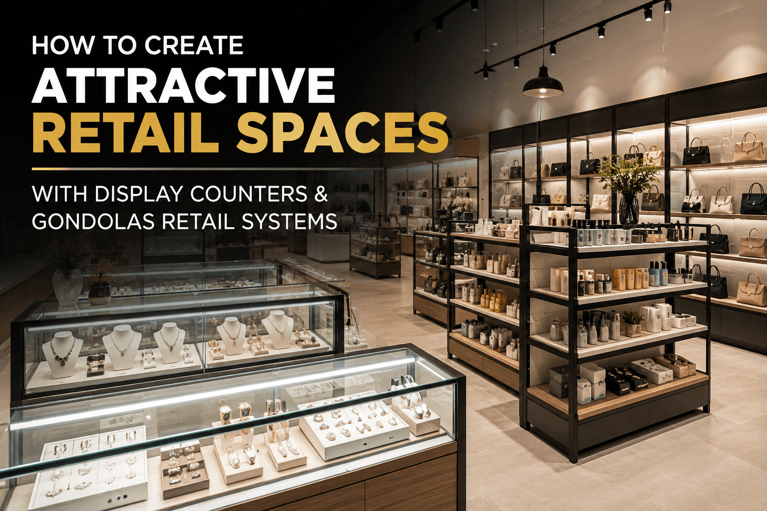 How To Create Attractive Retail Spaces with Display Counters & Gondolas Retail Systems
