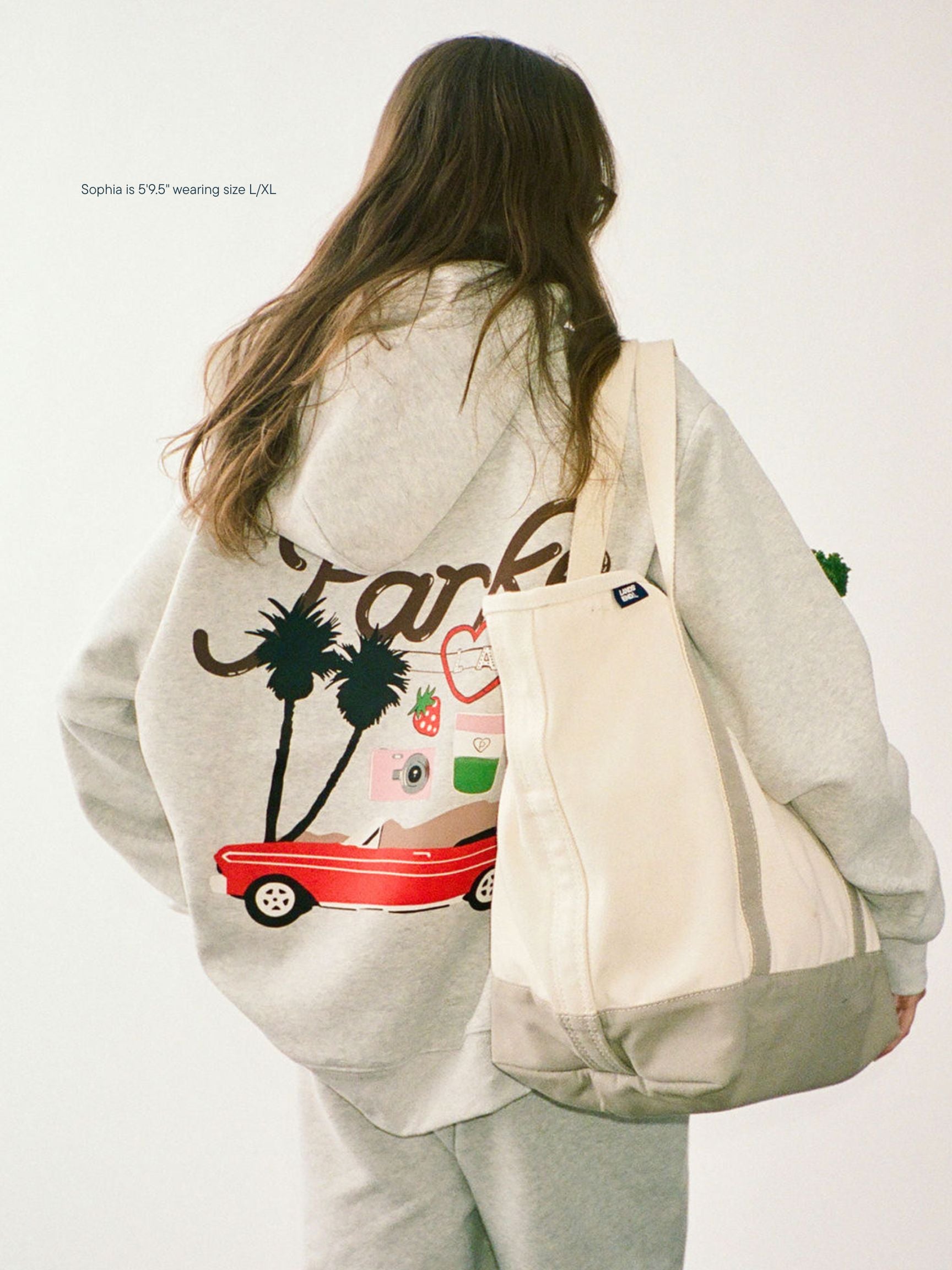 Parkee Los Angeles Classic Grey Graphic Hoodie