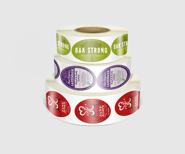 oval roll label