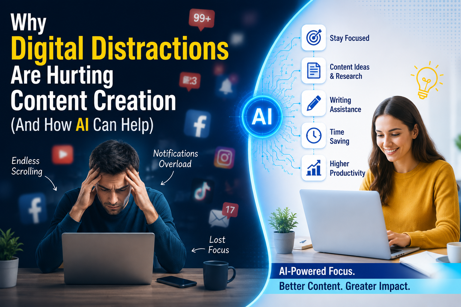 Image of Why Digital Distractions Are Hurting Content Creation (And How AI Can Help)