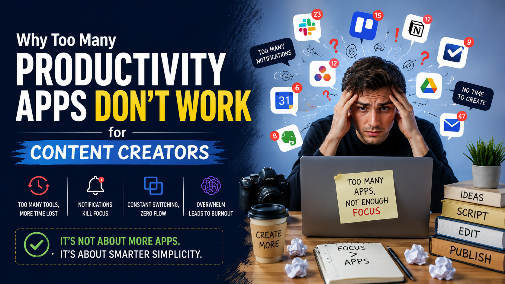 Image of Why Too Many Productivity Apps Don't Work for Content Creators