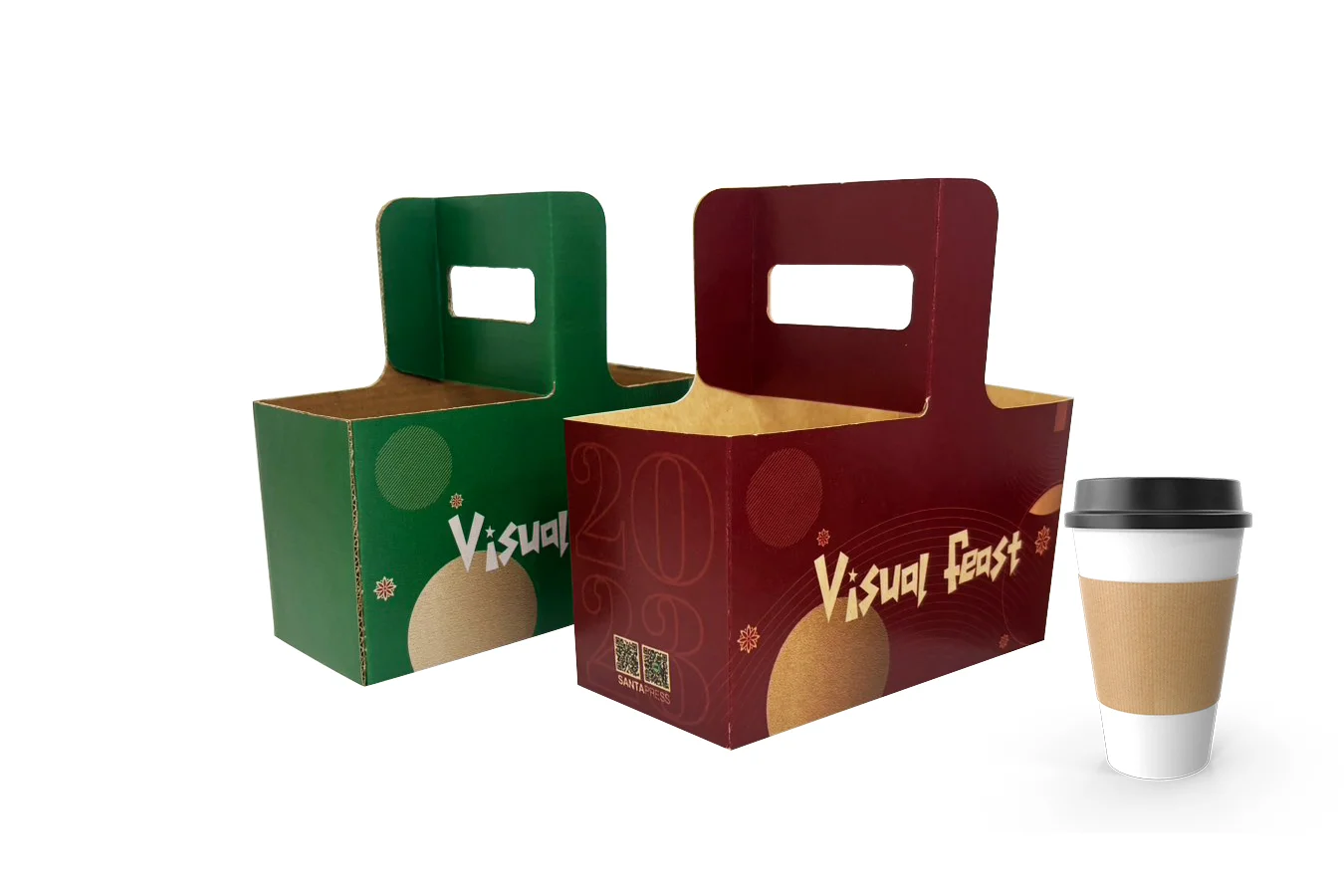 Sturdy Custom Paper Cup Carrier Solutions