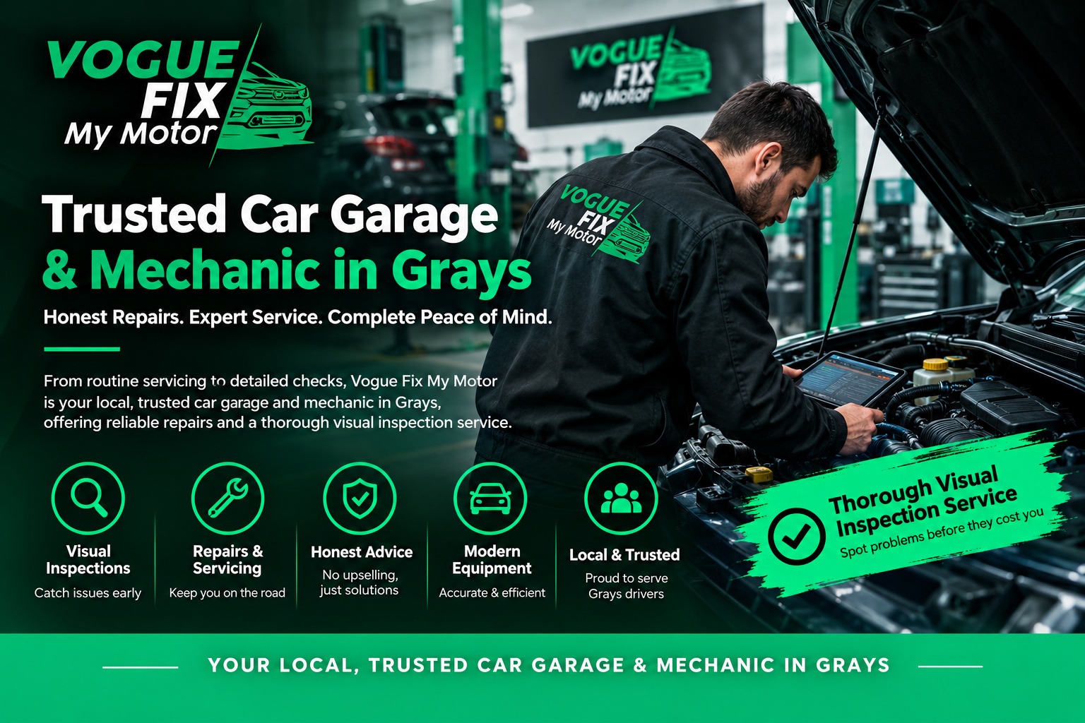trusted car garage and mechanic in Grays