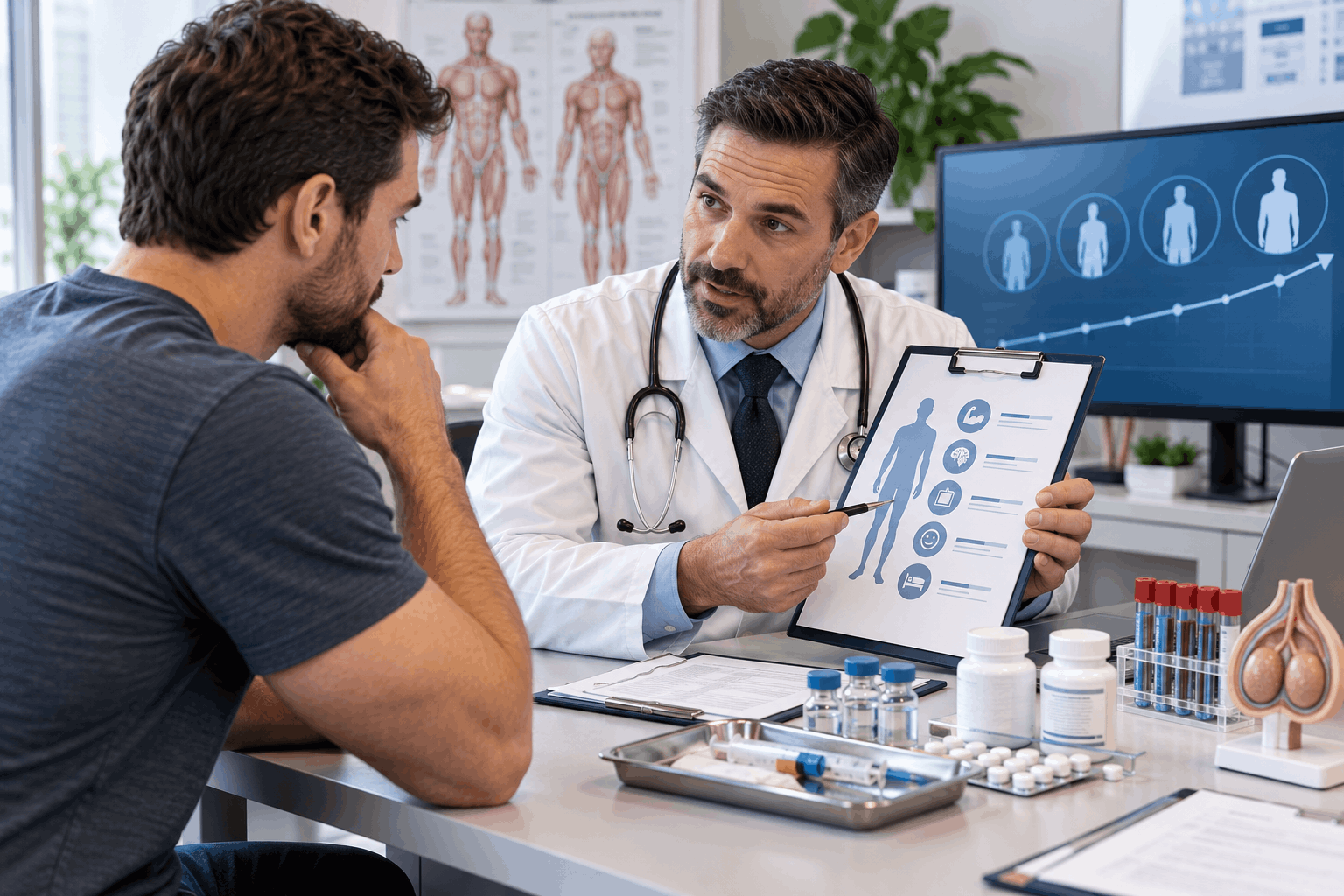 male hormone replacement bend