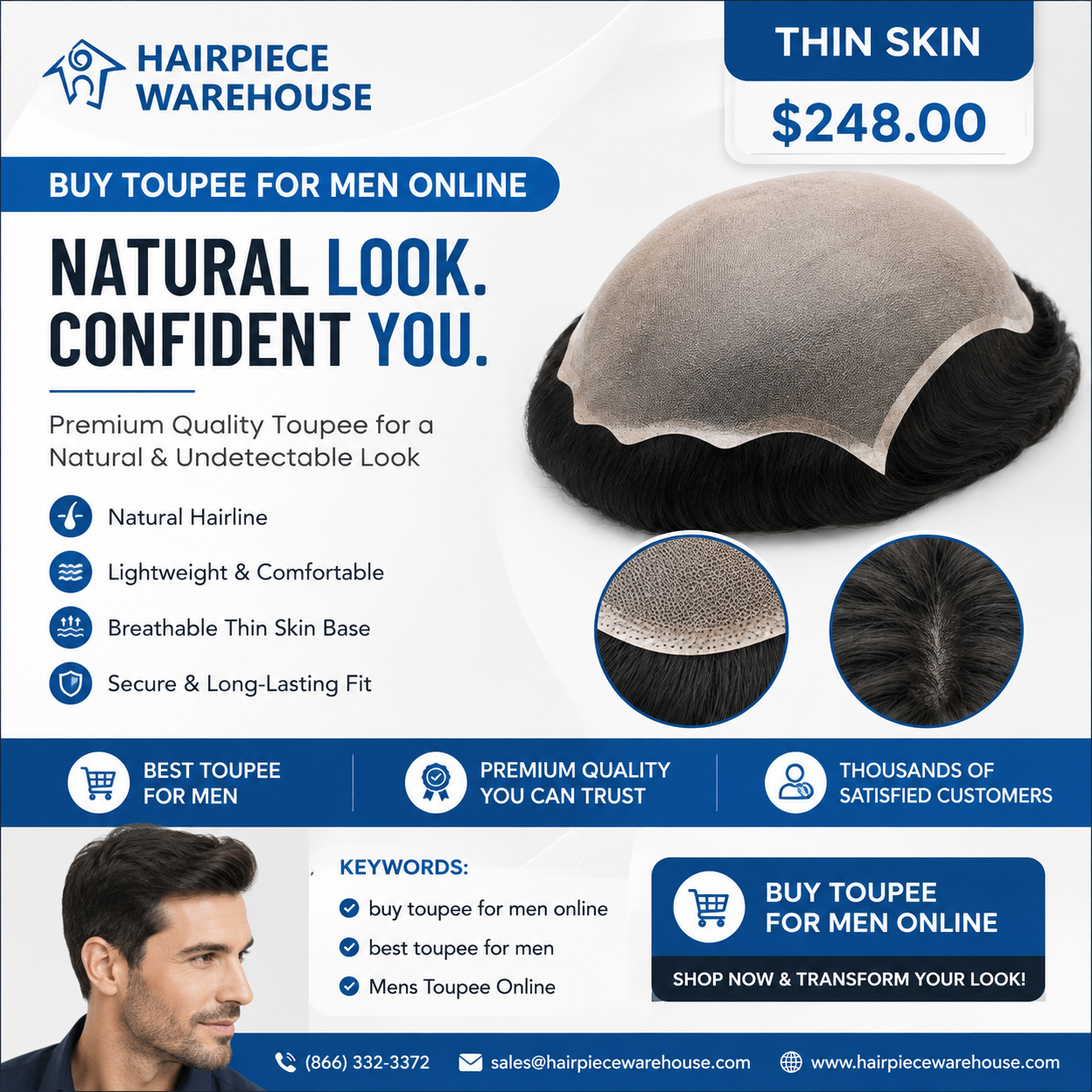 Toupee for men